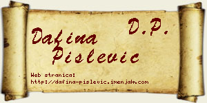 Dafina Pislević vizit kartica